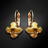 Earrings "Byzantine Cross (Metallic Sunshine)" with Swarovski™ crystals